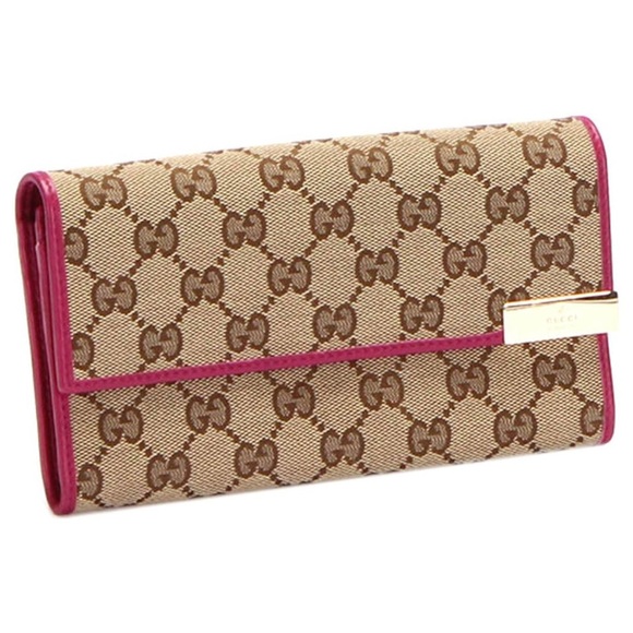 Gucci GG supreme logo monogram leather long wallet clutch - Picture 1 of 7